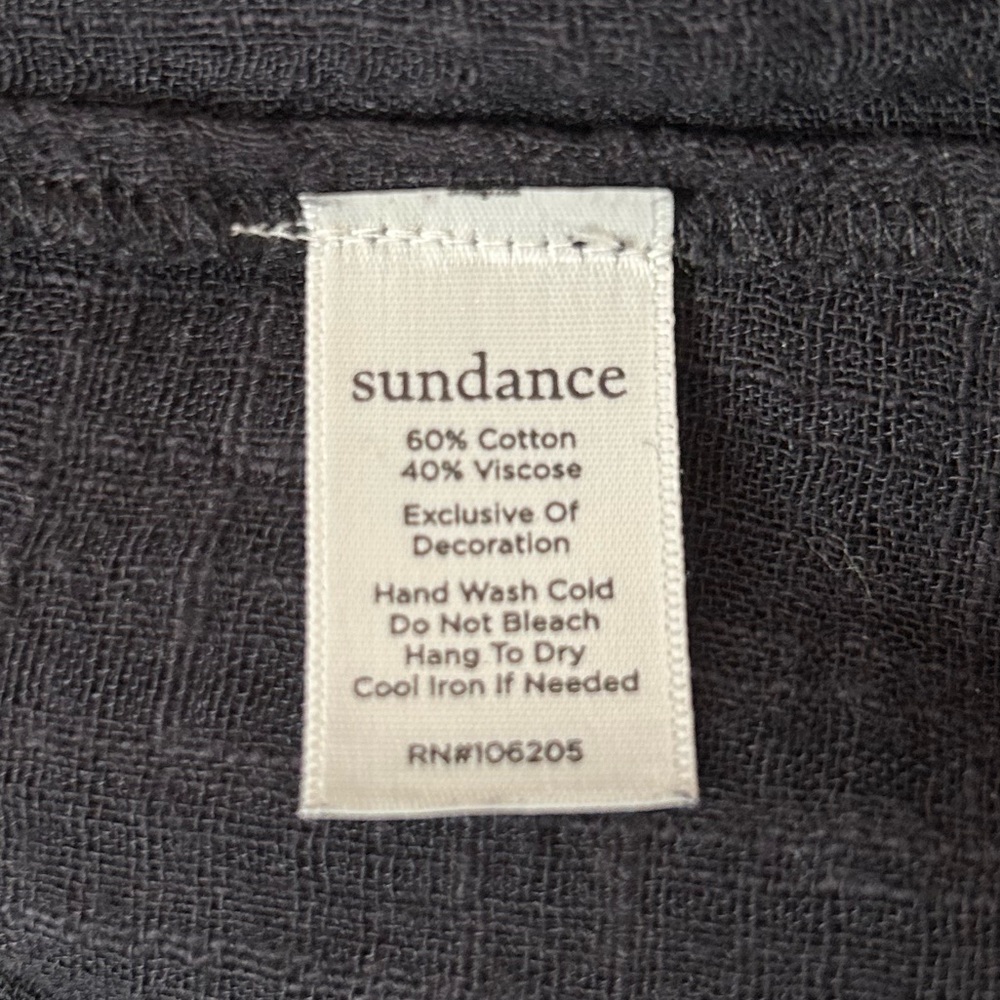 Sundance Black Gauzy Peasant Tunic Top - Picture 3 of 10